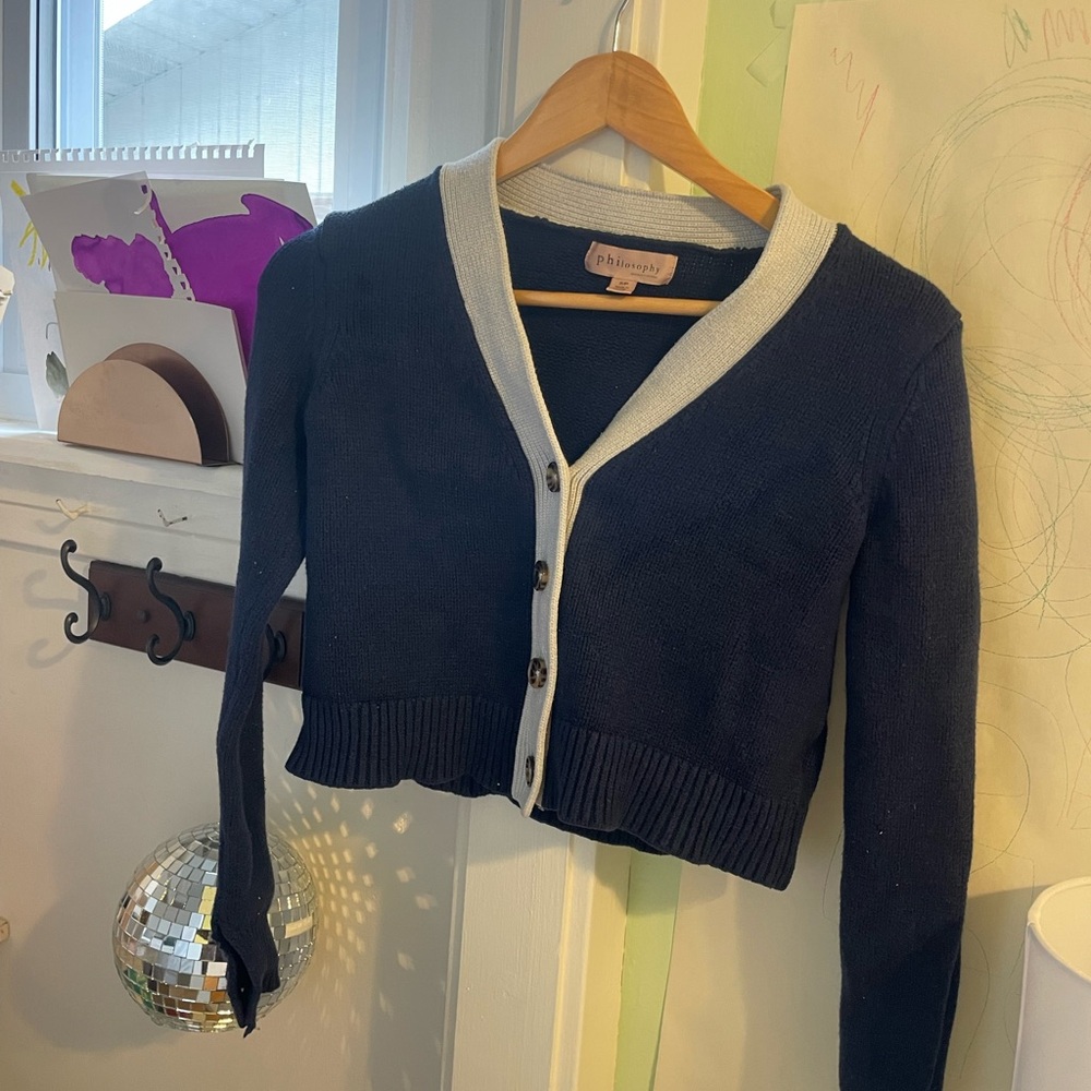 Philosophy Cardigan with flaw